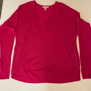 Lilly Pulitzer Stasia Sweater hot pink size S